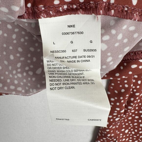 Nike Rash Guard Top Womens Large Brown Speckled Long Sleeve Nike Swim Beach Surf - Picture 13 of 16